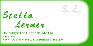 stella lerner business card